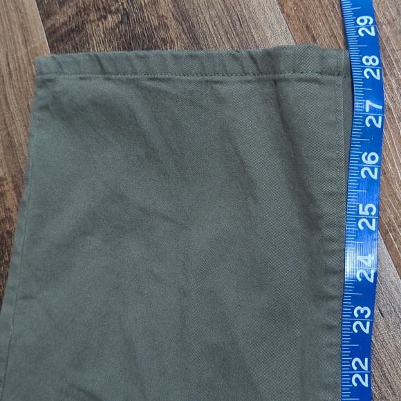 Williams & Kent 5-Pocket Flat Front Straight Leg Chino Pant Olive Green 36x30 - Picture 9 of 9